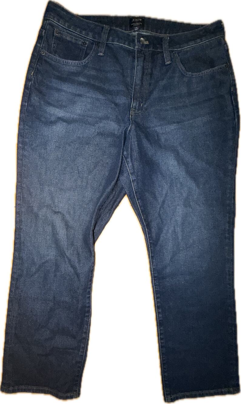 J.Crew Re-Imagined Jeans Womens 32 Blue Dark Wash Slim Straight Stretch